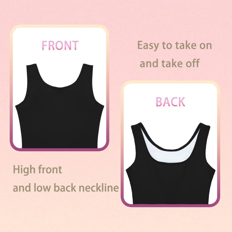 speerise High Stretch Gymnastics Leotards for Girls with Hair Scrunchie, Unitard Kids Short Tank Biketard Dance Costumes Gymnastics Outfit Ballet - Image 2